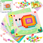TOOKY TOY Mozaikinė Montessori Dėlionė Su Smeigtukais