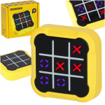 Kryžių ratas elektroninis galvosūkių žaidimas tic tac toe konsolė ne&scaron;iojamas geltonas