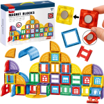 WOOPIE Magnetiniai statybiniai blokeliai 3D edukacinis rinkinys Pilis 100 vnt.