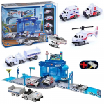 WOOPIE teminis rinkinys - Oro uosto policijos nuovada su automobiliais ir sraigtasparniu 37vnt.