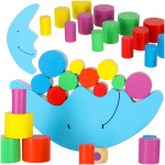 Balansuojantis mėnulio medinis montessori vikrumo žaidimas