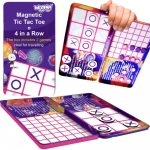 WOOPIE IQ magnetinis strategijos žaidimas 2in1 Kryžiukai-nuliukai + 4 eilutėje MINI žaidimas