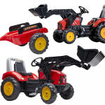 FALK Raudonas &bdquo;Supercharger&ldquo; Pedalinis traktorius su priekaba