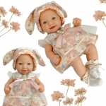 WOOPIE ROYAL Kūdikio lėlė 24 cm su zuikio suknele ir kepuraite