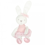 Pliu&scaron;inis talismanas triu&scaron;is su rožine suknele 42cm