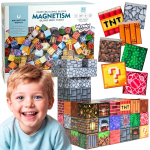 WOOPIE magnetinių konstruktorių 3D kubelių edukacinis rinkinys, 63 vnt.