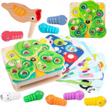 TOOKY TOY 2in1 Medinis magnetinis žaidimas &bdquo;Trauk vabzdžius&ldquo;
