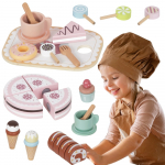 TOOKY TOY Saldus pyragas Medinis saldainių rinkinys dėžutėje Konditerijos ledainė
