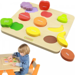 MASTERKIDZ medinis formelių rū&scaron;iuoklis, spalvingi vaisiai, Montessori