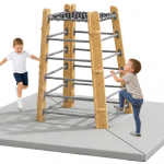 CLASSIC WORLD EDU Wooden Climbing Tower with Safety Mats Set