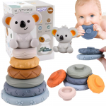 WOOPIE BABY Koala 2-in-1 edukacinis piramidės kramtukas rinkinys