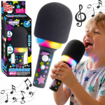 WOOPIE Belaidė karaoke mikrofonas su garsiakalbiu juodas BT