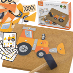 VIGA Medinės statybinės transporto priemonės, 45 dalys, Montessori