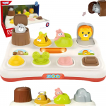 WOOPIE BABY edukacinis žaislas, i&scaron;&scaron;okantis zoologijos sodo gyvūnai.
