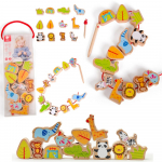 CLASSIC WORLD medinis vėrimo žaidimas ZOO 13vnt.