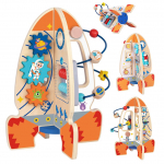 Tooky Toy didelė medinė edukacinė daugiafunkcinė raketa