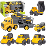 WOOPIE 4in1 statybinių transporto priemonių rinkinys