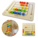 MASTERKIDZ edukacinė sieninė lenta su labirinto karoliukais Montessori