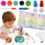 WOOPIE Magic Brush kūrybinis pie&scaron;imo antspaudų rinkinys vaikams 3+