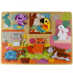 TOOKY TOY Montessori dėlionė - Gyvūnai