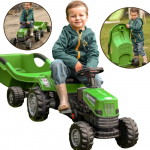 WOOPIE didelis &bdquo;PowerTrac&ldquo; pedalais minamas traktorius su XXL priekaba
