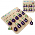 MASTERKIDZ baklažanų Montessori mokymosi skaičių lenta