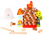 TOOKY TOY Arkadinis žaidimas Krentanti vi&scaron;ta Medinė ūkio žaidimas