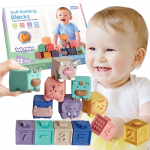 WOOPIE BABY Mink&scaron;tos sensorinės kaladėlės 12 vnt.