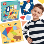 TOOKY TOY Tangram dėlionė vaikams - Formos 18 vnt.