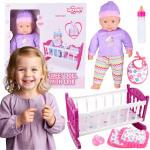 Woopie Royal XL Rinkinys auklė vienaragio lėlė su lop&scaron;iu ir maitinimo rinkiniu