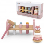 VIGA PolarB medinė piramidė + Montessori Fox rinkinys