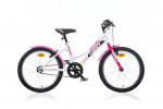 Vaiki&scaron;kas dviratis 20" 420 SPORT baltas/rožinis