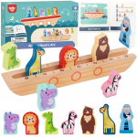 Tooky Toy Medinė dėlionė "Nojus ir gyvūnai