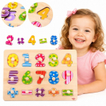 TOOKY TOY medinė dėlionė mokymuisi skaičiuoti su kai&scaron;čiais ir skaičiais