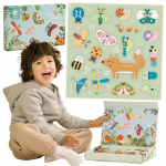 CLASSIC WORLD Magnetinė gyvūnų dėlionių lenta 66 vnt.