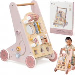 PolarB Viga Toys Medinė vaik&scaron;tynė/stumdukas 2in1 - Rožinė