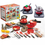 WOOPIE vaiki&scaron;kos virtuvės didelis rinkinys XXL priedų puodai 36 vnt.