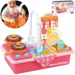 WOOPIE 2in1 virtuvės kriauklė vaikams, rožinė