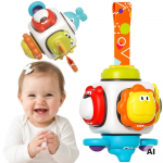 WOOPIE BABY 6-in-1 sensorinis kubas - gyvūnai