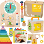 &bdquo;Tooky&ldquo; žaislinė edukacinė Montessori dėlionė &bdquo;Abacus&ldquo; &ndash; oro lenta, 6in1 skirta 3+ metų amžiaus vaikams