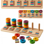 MASTERKIDZ Montessori mokymosi skaičiuoti ir spalvų dėlionė rū&scaron;iuoklė
