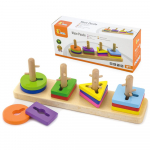 VIGA Montessori Medinis geometrinis rū&scaron;iuoklis