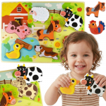 TOOKY TOY Medinė Montessori dėlionė