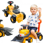 FALK Komatsu Ride-on Vaiki&scaron;kas traktorius su ekskavatoriaus kau&scaron;u