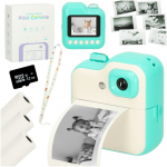 Momentinis fotoaparatas vaikams 1GB 24mpx žalias Ikonka kx3570_1 32 GB atminties kortelė KX3570
