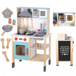TOOKY TOY Didelė medinė virtuvėlė vaikams, 10el., FSC
