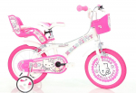 Vaiki&scaron;kas dviratis 14&Prime; Dino bikes HELLO KITTY 2 rožinis/baltas