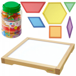 MASTERKIDZ LED Montessori mozaikos kaladėlės, 140 vnt.