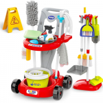 WOOPIE XXL valymo rinkinys 3in1 vežimėlis, 29 dalys, raudonas