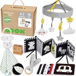 WOOPIE GREEN Box XXL Montessori edukacinė 7in1 sensorinė dėžutė 0-2 mėn. 18 vnt. FSC